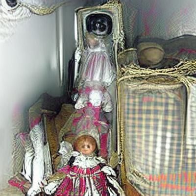 Eerie Haunted Doll with Vacant Stare