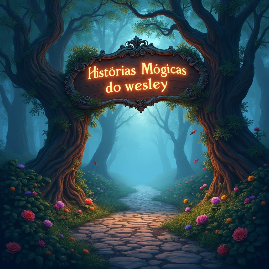 Enchanted Forest Sign for Magical Stories