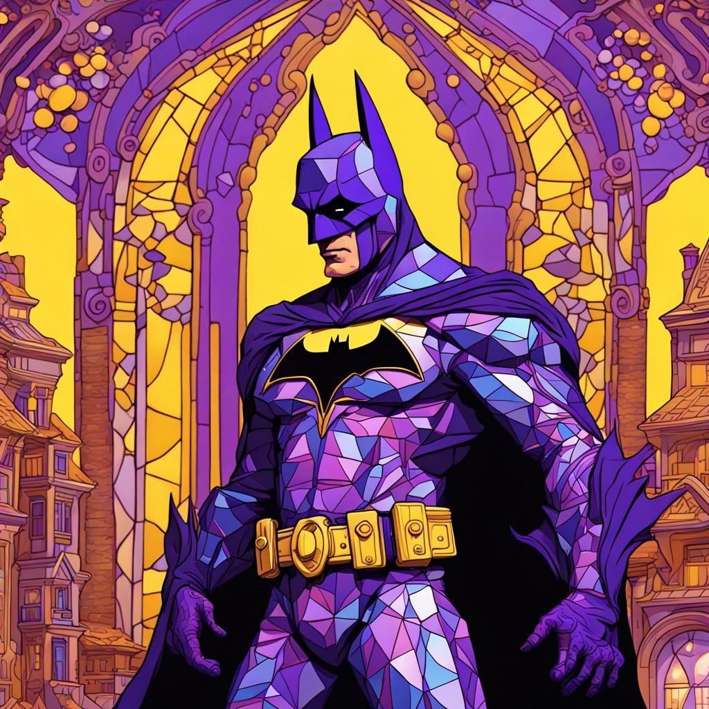 Psychedelic Biopunk Gingerbread Batman in Digital Illustrati...