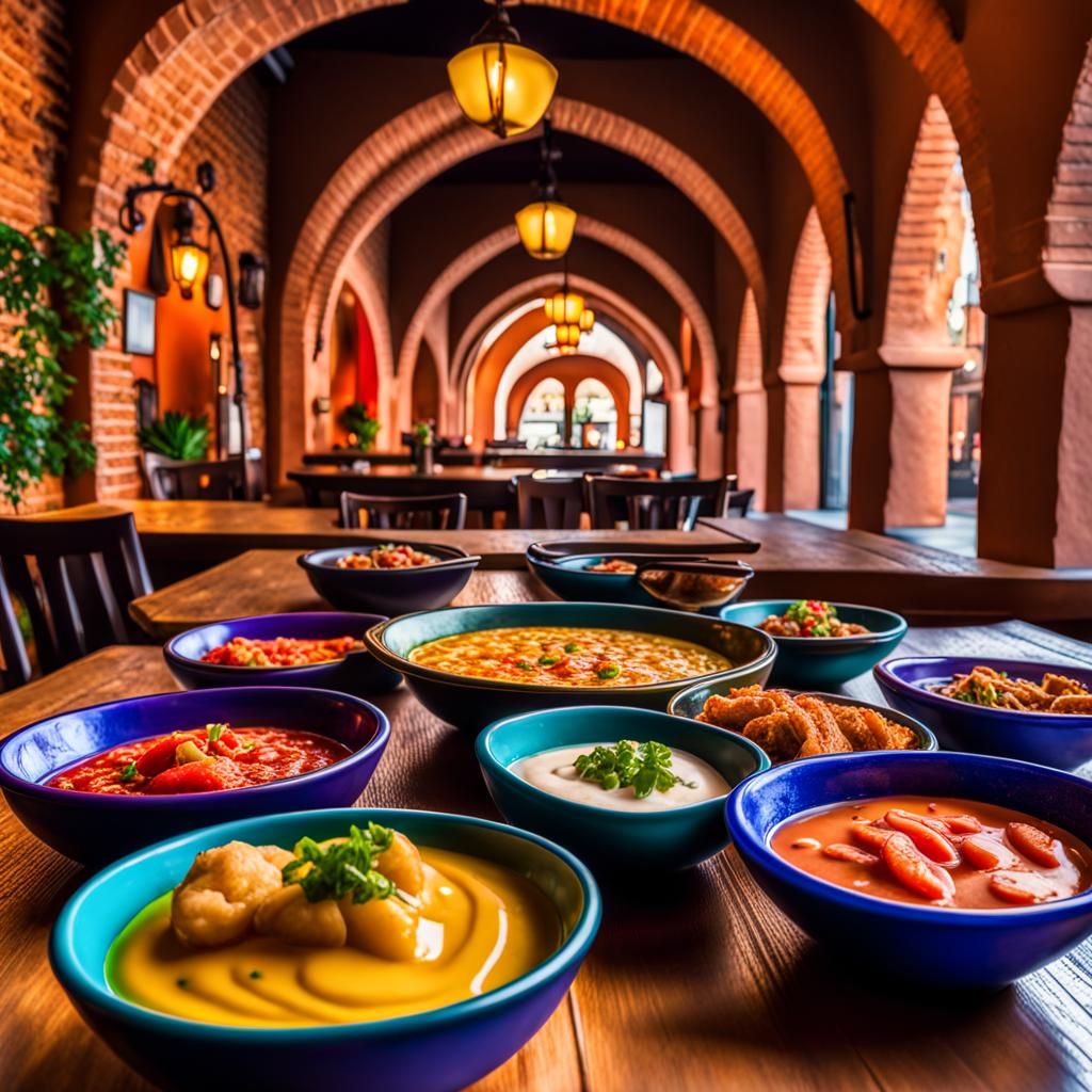 Spanish Tapas in Pop Art Style