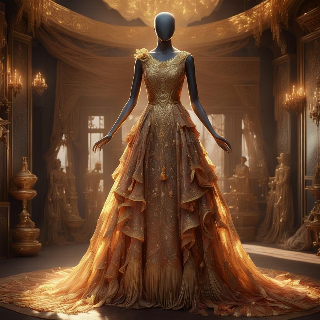 Golden Sunbeam Dress with Rose Gold Tassels