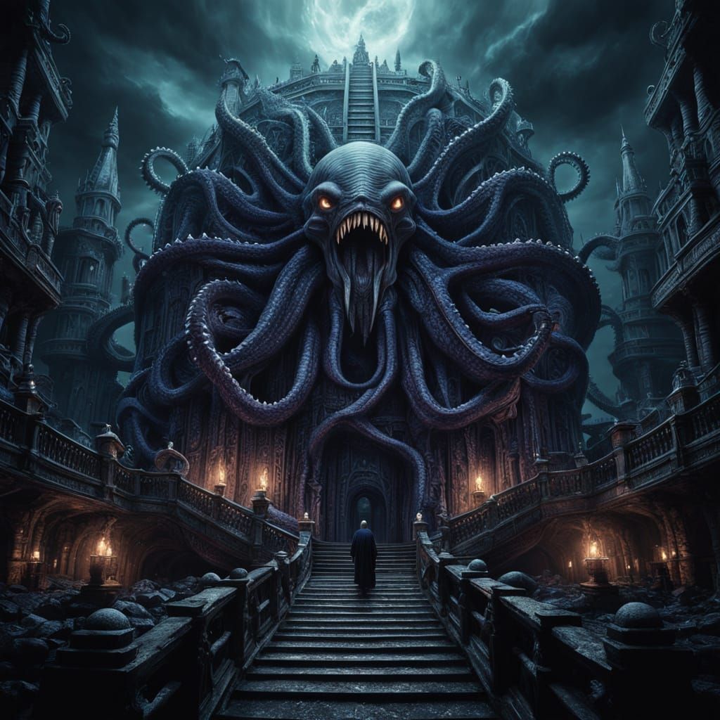 Epic Dark Fortress Rises from the Abyss in Cinematic Splendo...