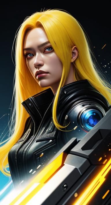 Beautiful Girl Terminator T-1000 Splash Art