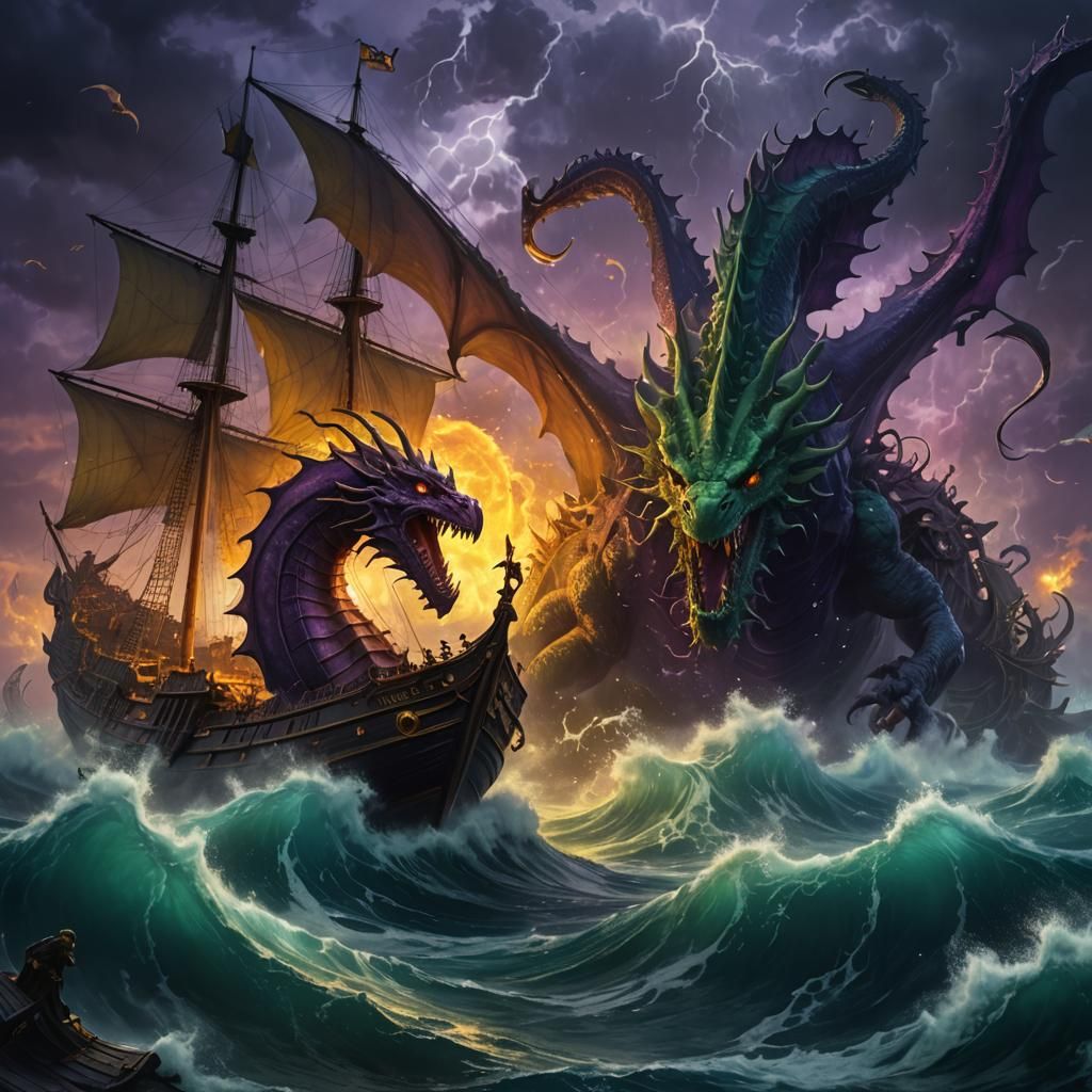 Sea Dragon vs Cthulhu: Epic Battle