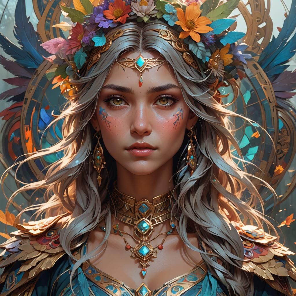 Wild Spirit Portrait in Artstation Style