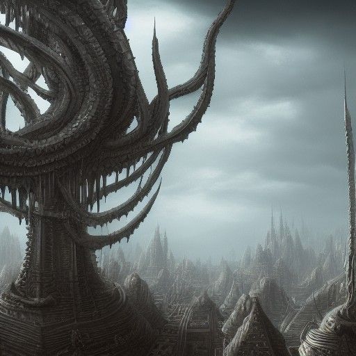 Surreal Thousand Arms Detailed Matte Painting