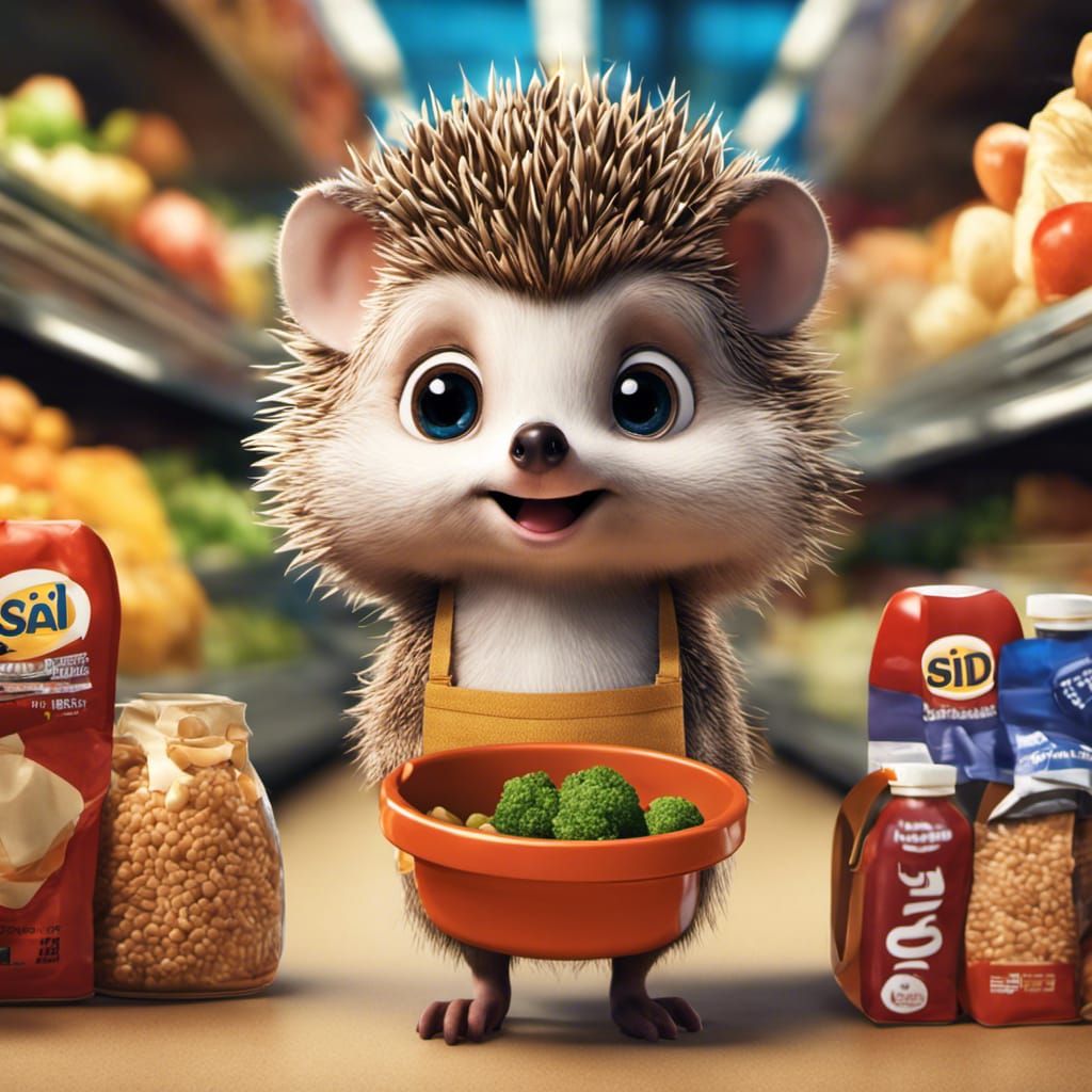 Hedgehog in a supermarket