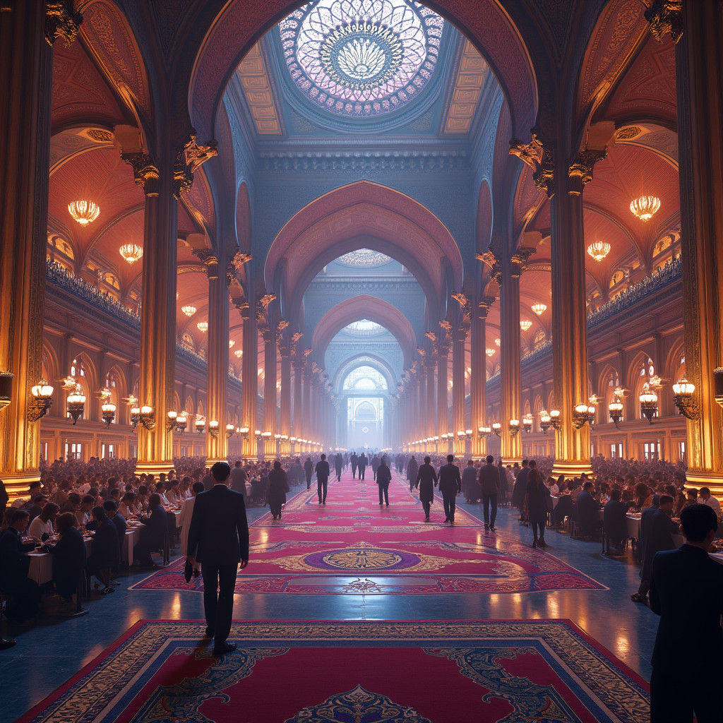 Ornate Conference Center in Tehran: Matte Painting