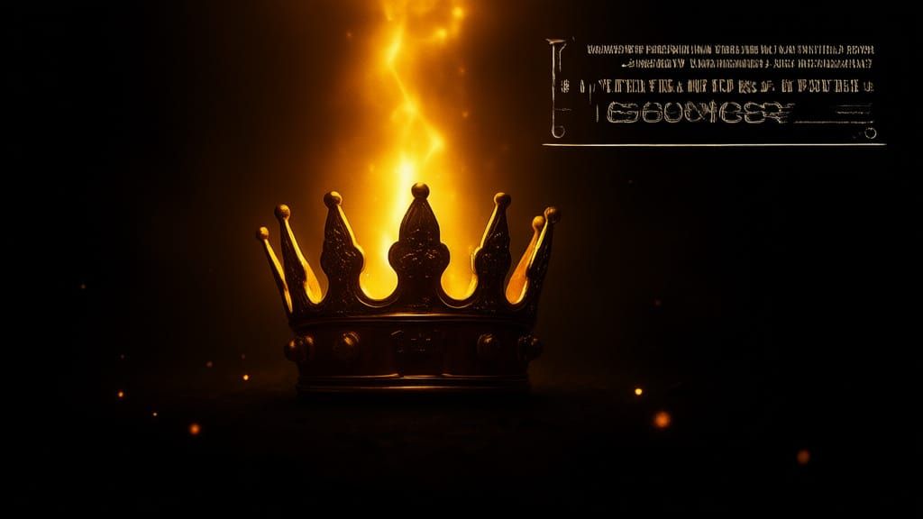 Golden Crown of Power in Dramatic Lighting
