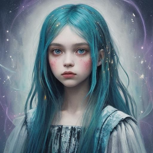 Minimal Ethereal Art in Dye-Transfer Style