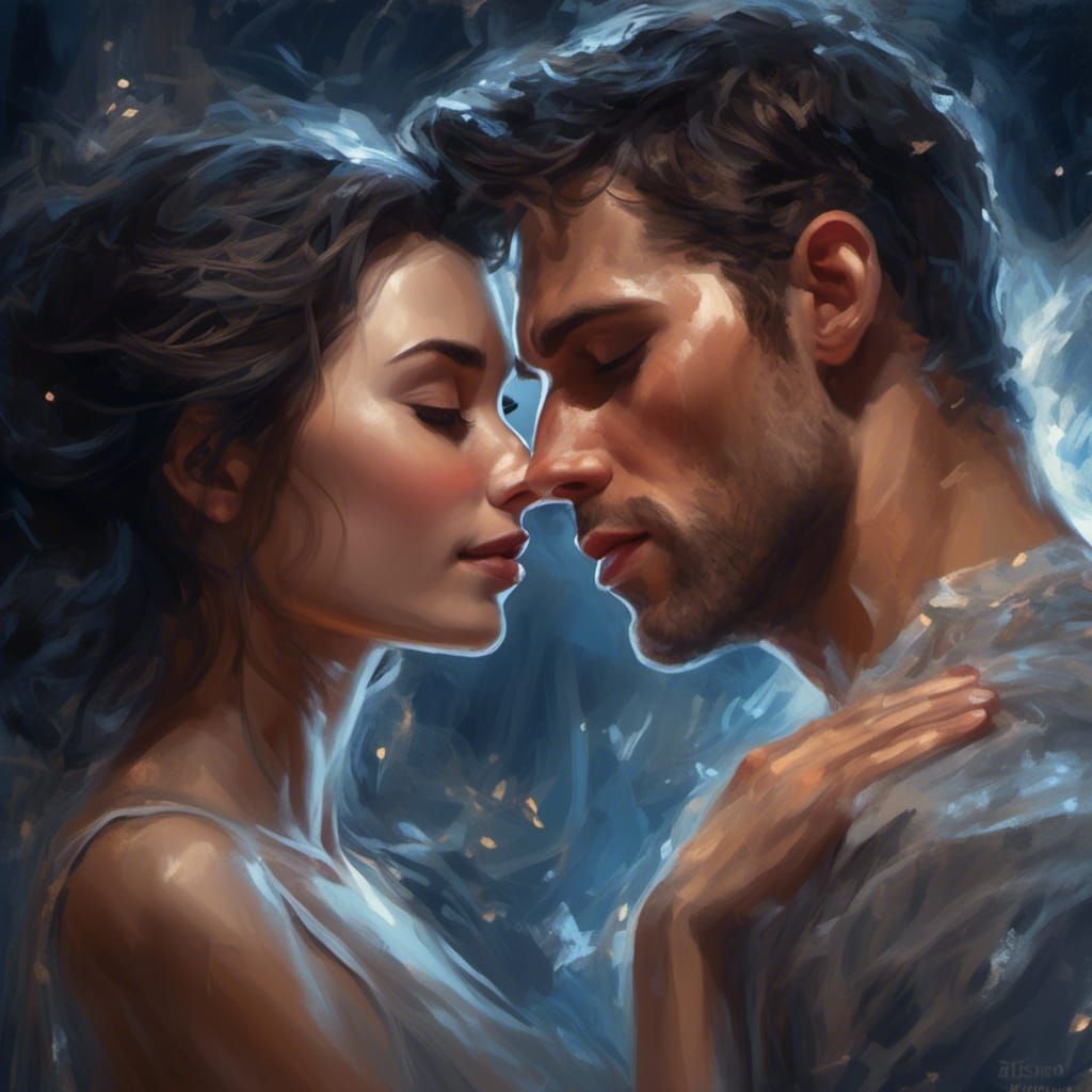 Ghostly Embrace: A Hyperrealistic Love Story