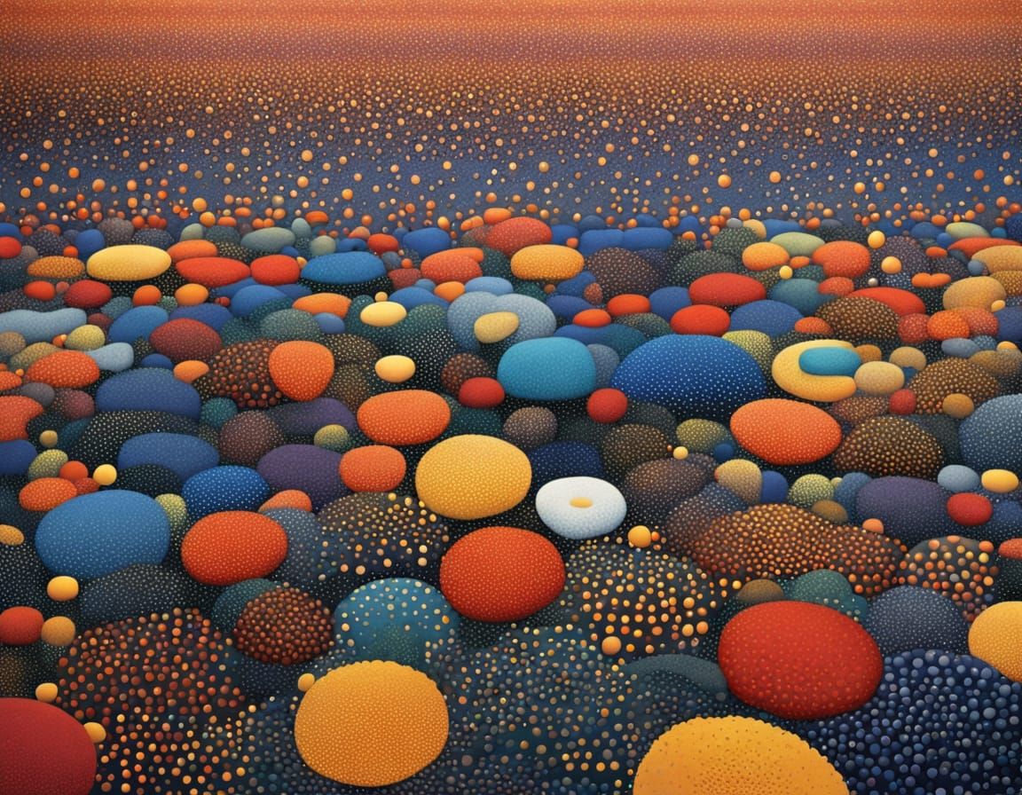 Polka Dot Landscape Inspired by Pattern Artists