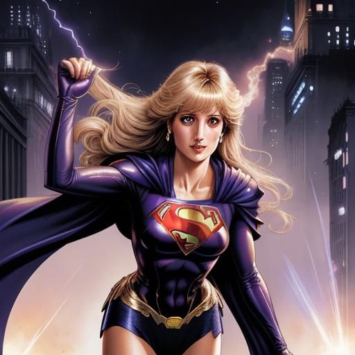 Princess Diana as Superwoman, Luis Royo Style