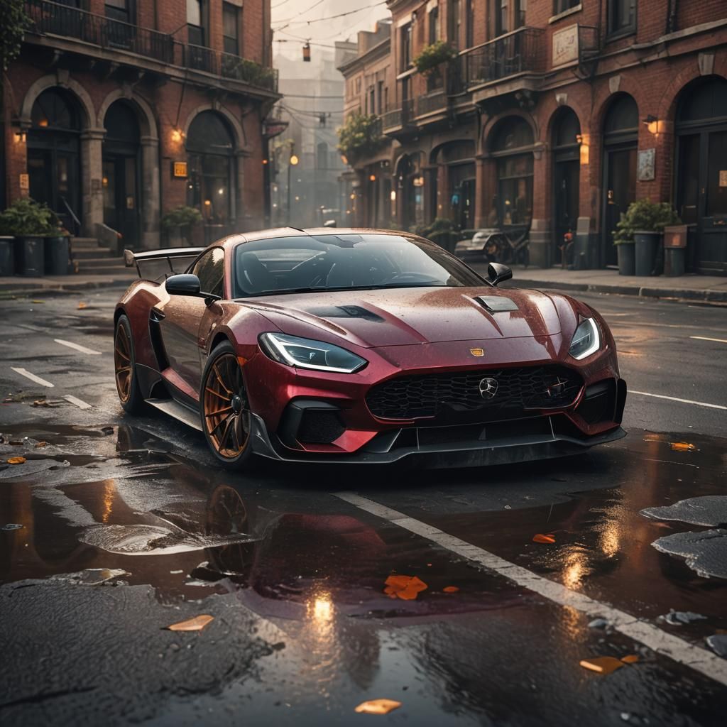 High-Resolution Sports Car in Studio Lighting