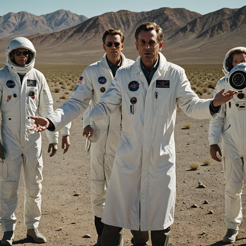 Area 51 Engineer Holding Alien Device