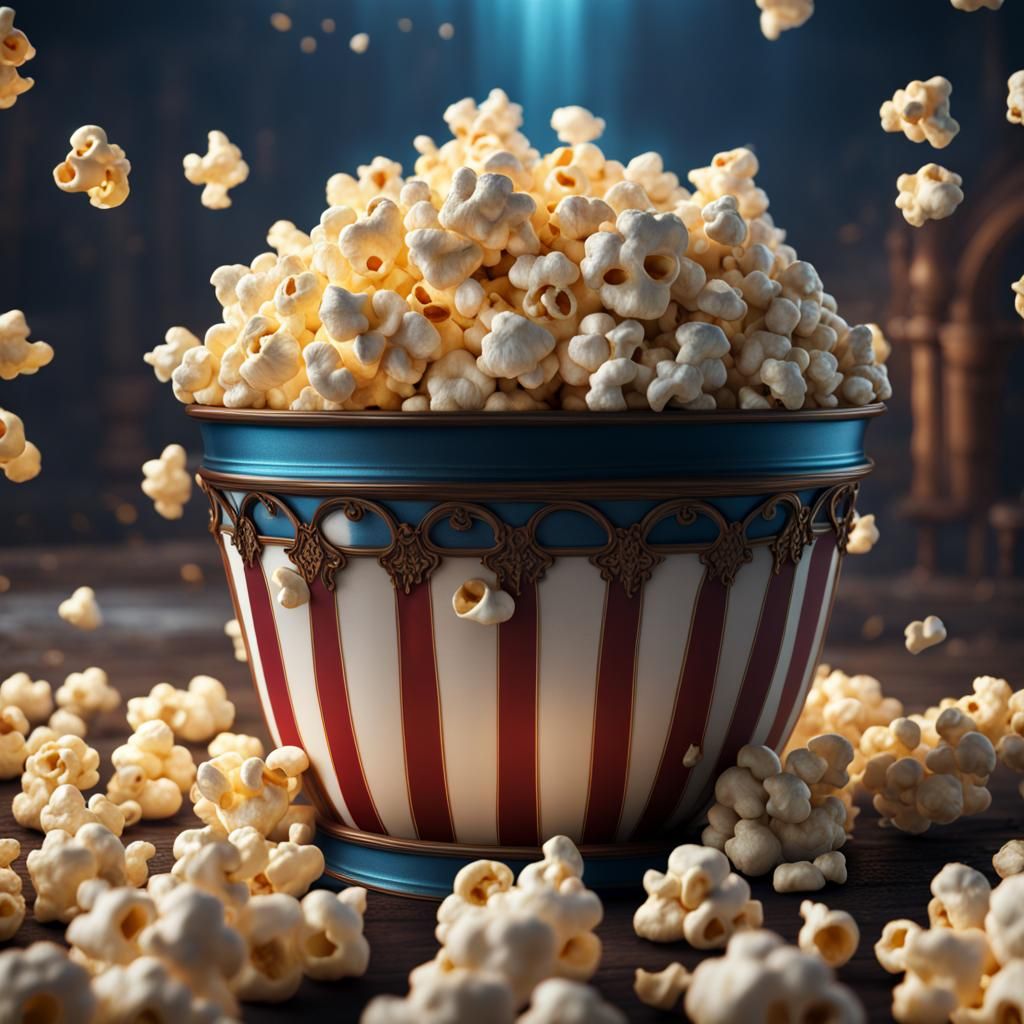 Detailed Popcorn Fantasy Concept Art in 8K