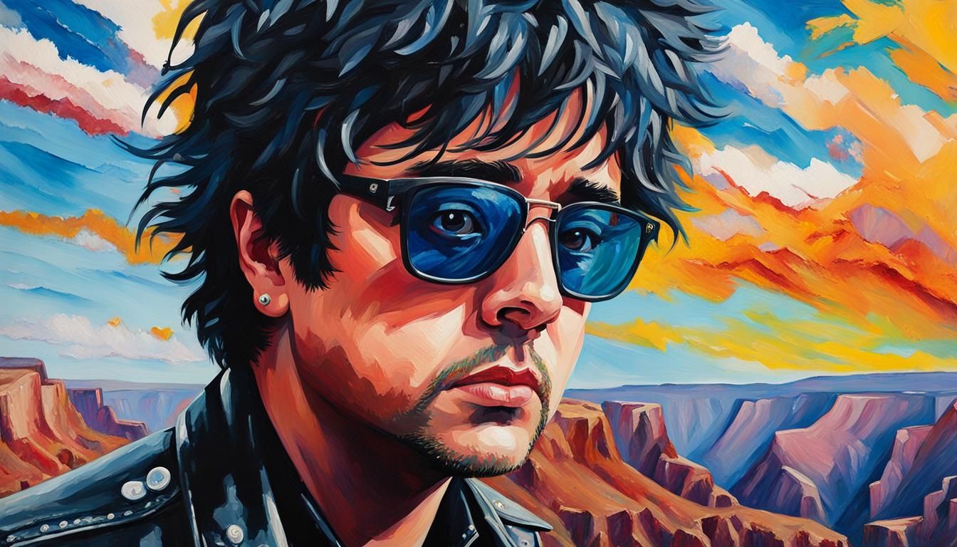 Portrait with Fringed Jacket in Pop Art Style