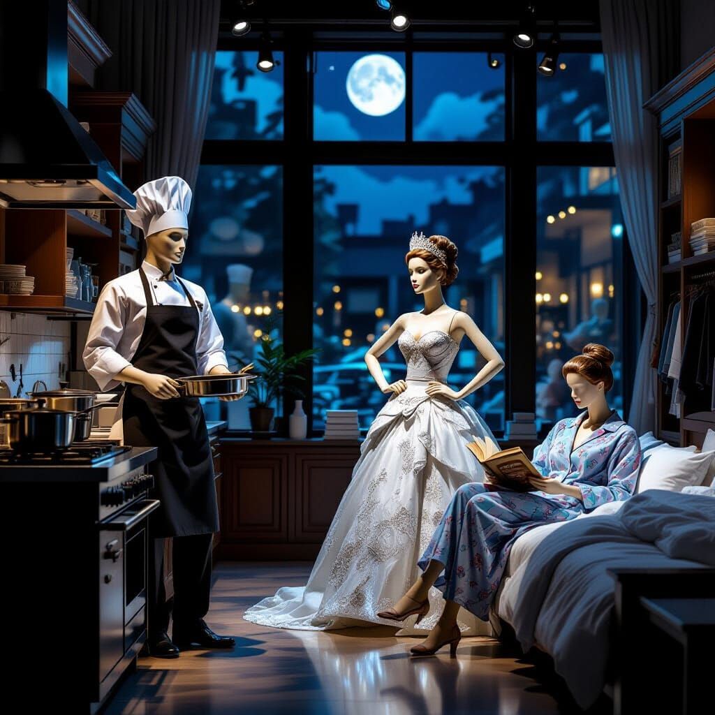 Mannequins Come Alive in Department Store After Dark