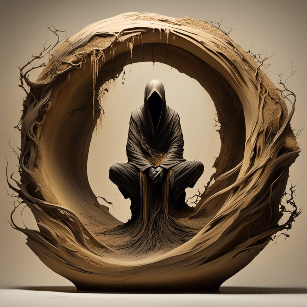 Hourglass of Forgiveness: Roots, Sand, and Light