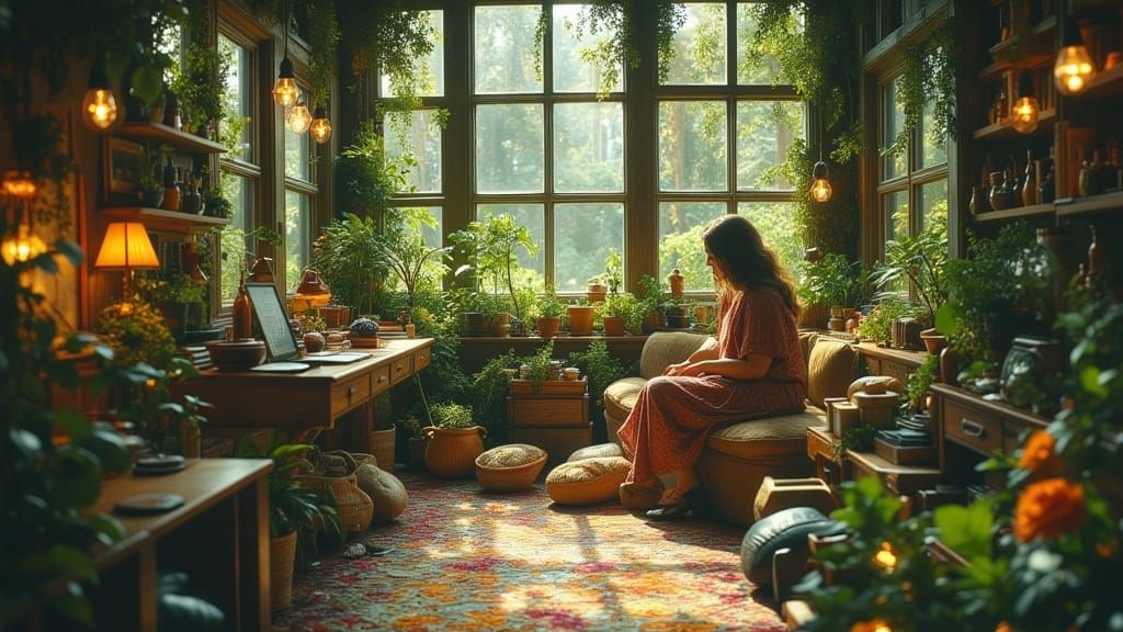 Heartwarming Wildlife Sanctuary Illustration