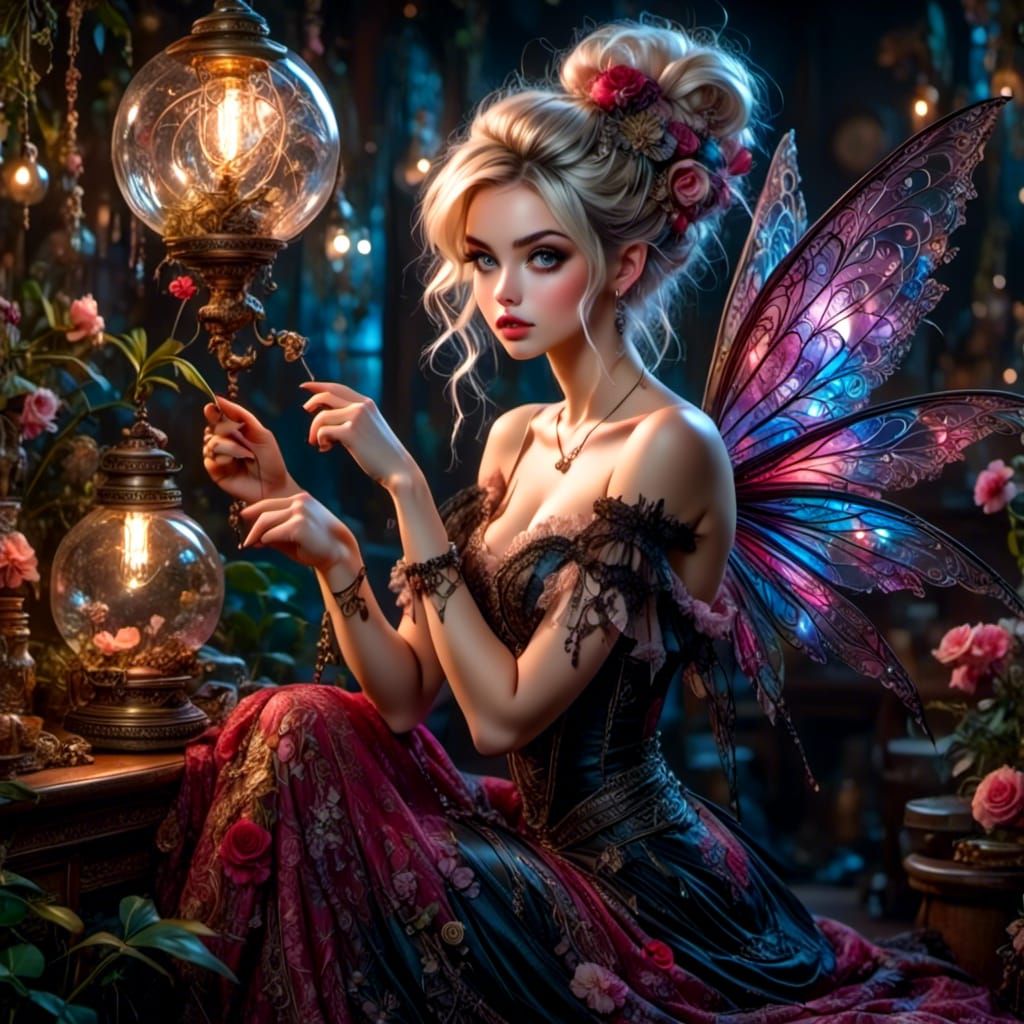 Magical Fairy Tea Party Reimagined as Digital Art