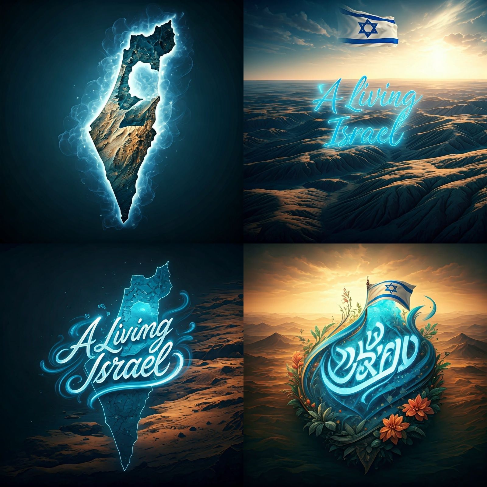 Epic Fantasy Scene: A Living Israel with Detailed Matte Pain...