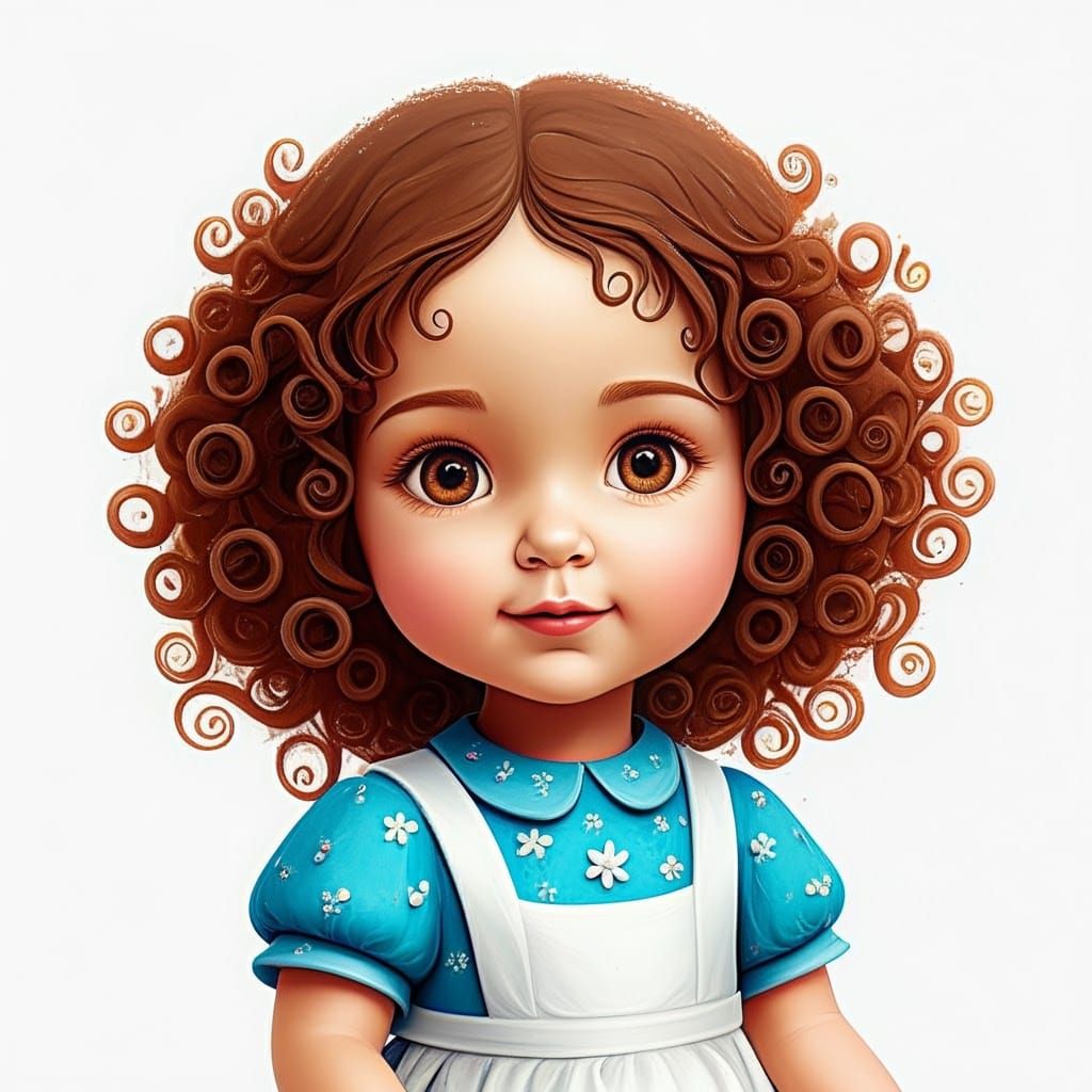 Charming Plasticine Girl in Candyland Style