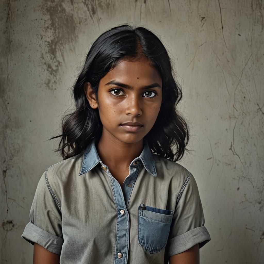 Sri Lankan Girl Portrait in Professional Photography Style