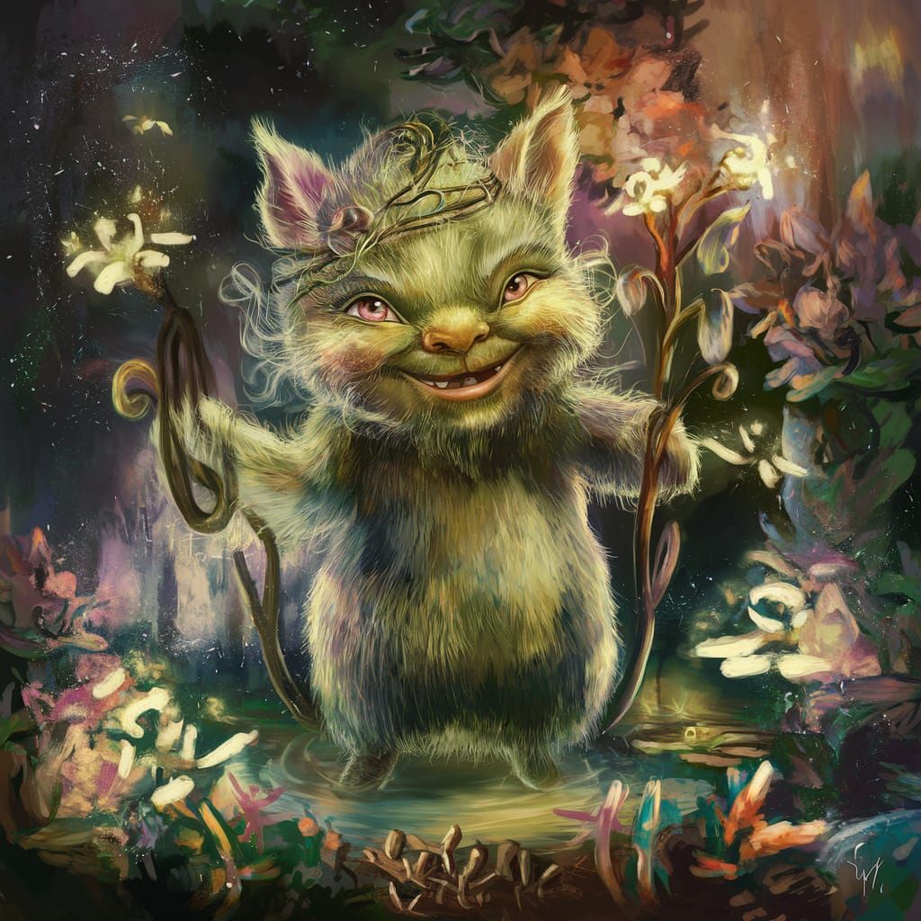 Mystical Shapeshifting Pooka in Dreamlike Celtic Landscape