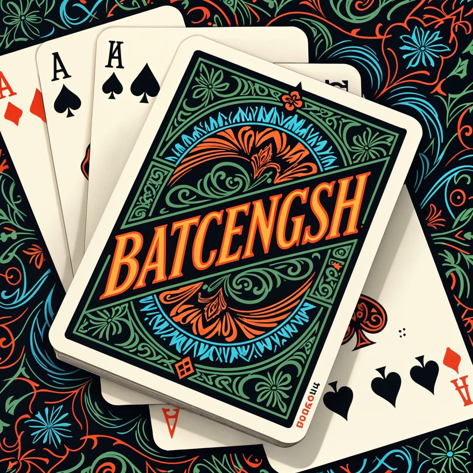 Custom Playing Card Deck with Unique Back Design