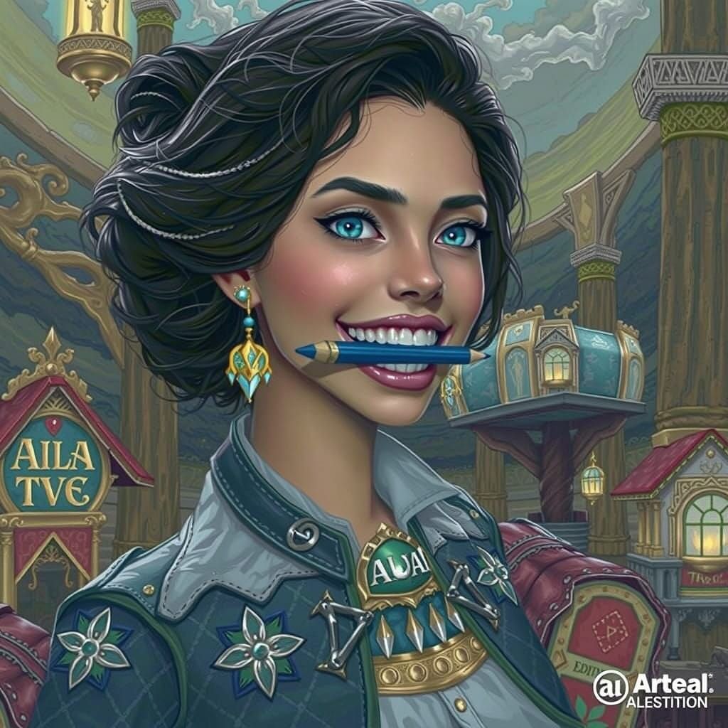 Fantasy Adventurer Communicates with Mysterious Pencil