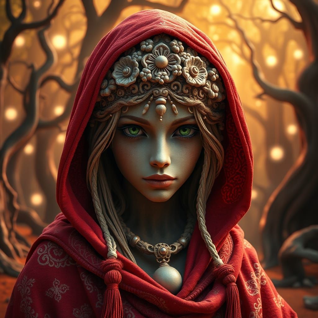 Mystical Sand Sculpture of Forest Queen