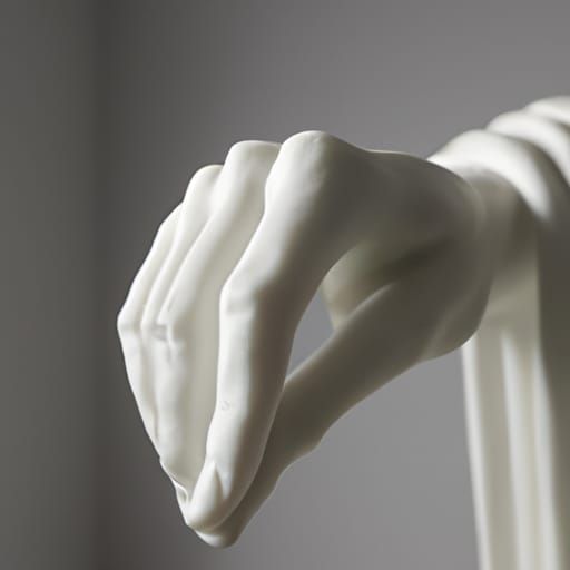 Realistic Marble Hand Sculpture in Classical Style