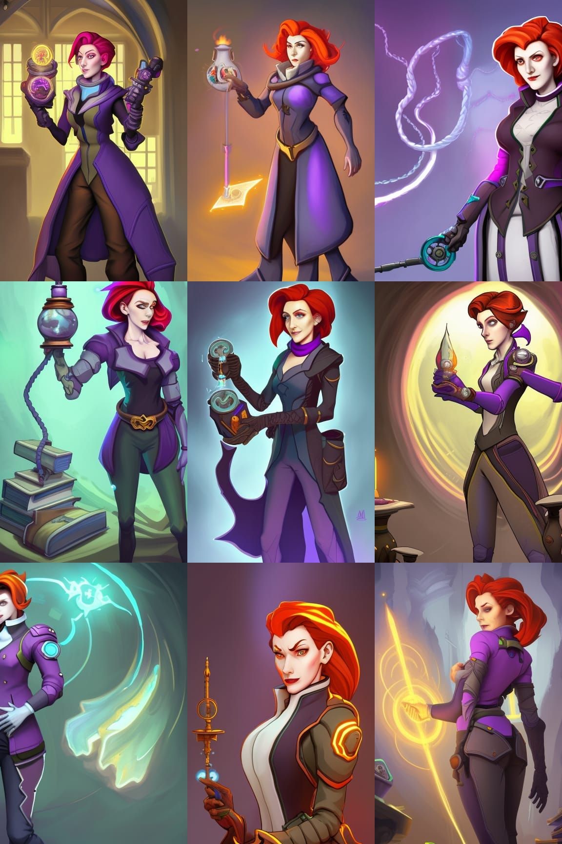 Moira as Alchemist Necromancer: Detailed Digital Art