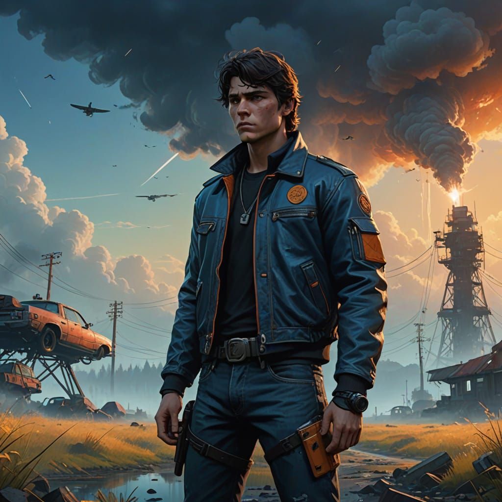 Heroic Johnny Cade in Fantastical Landscape