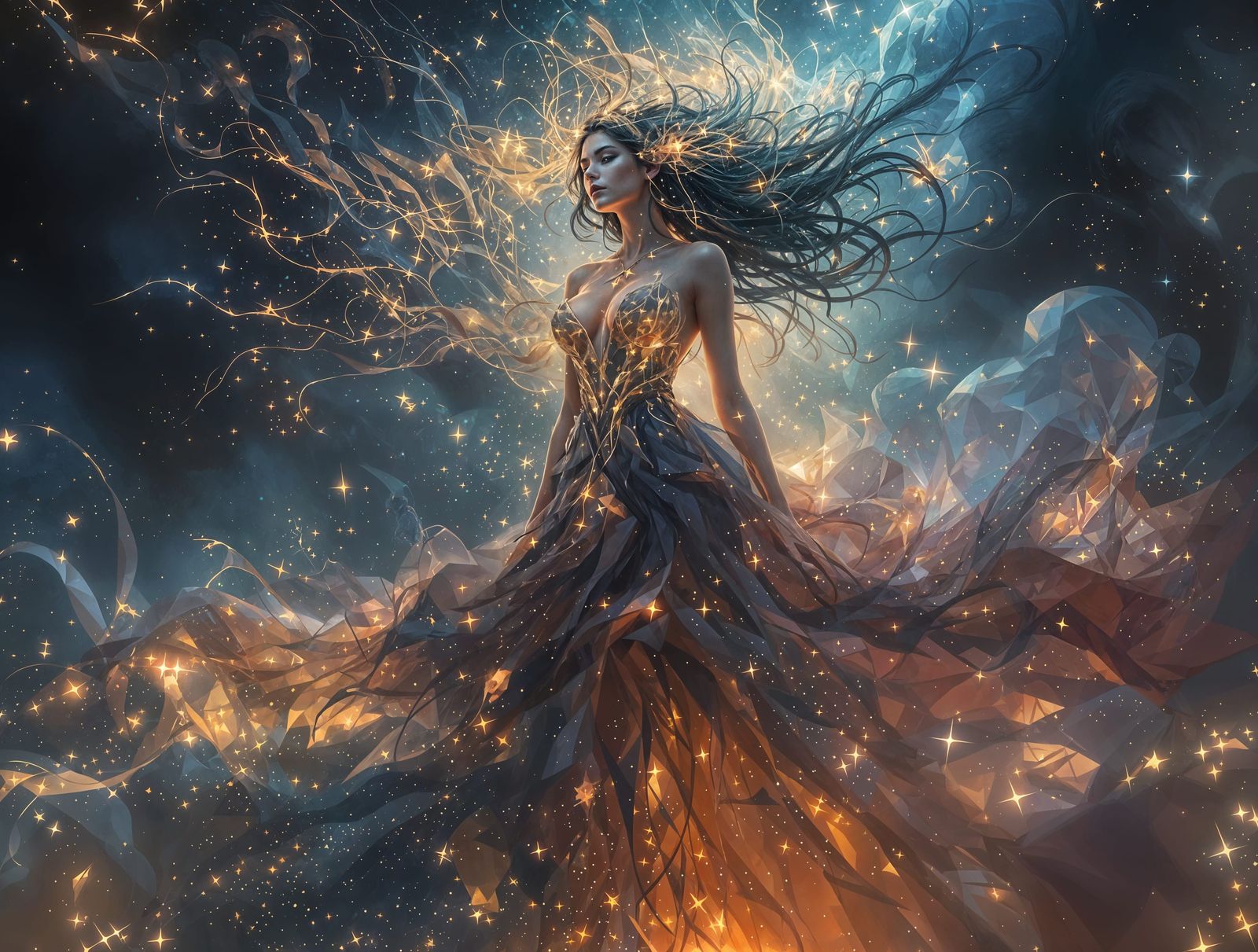 Ethereal Goddess in Mystical Glow