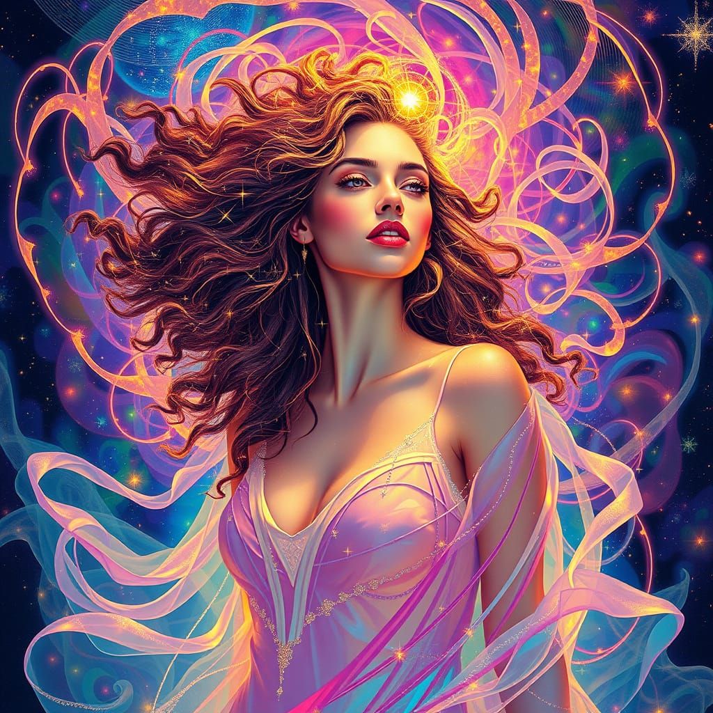 Stellar Goddess in Cosmic Dance