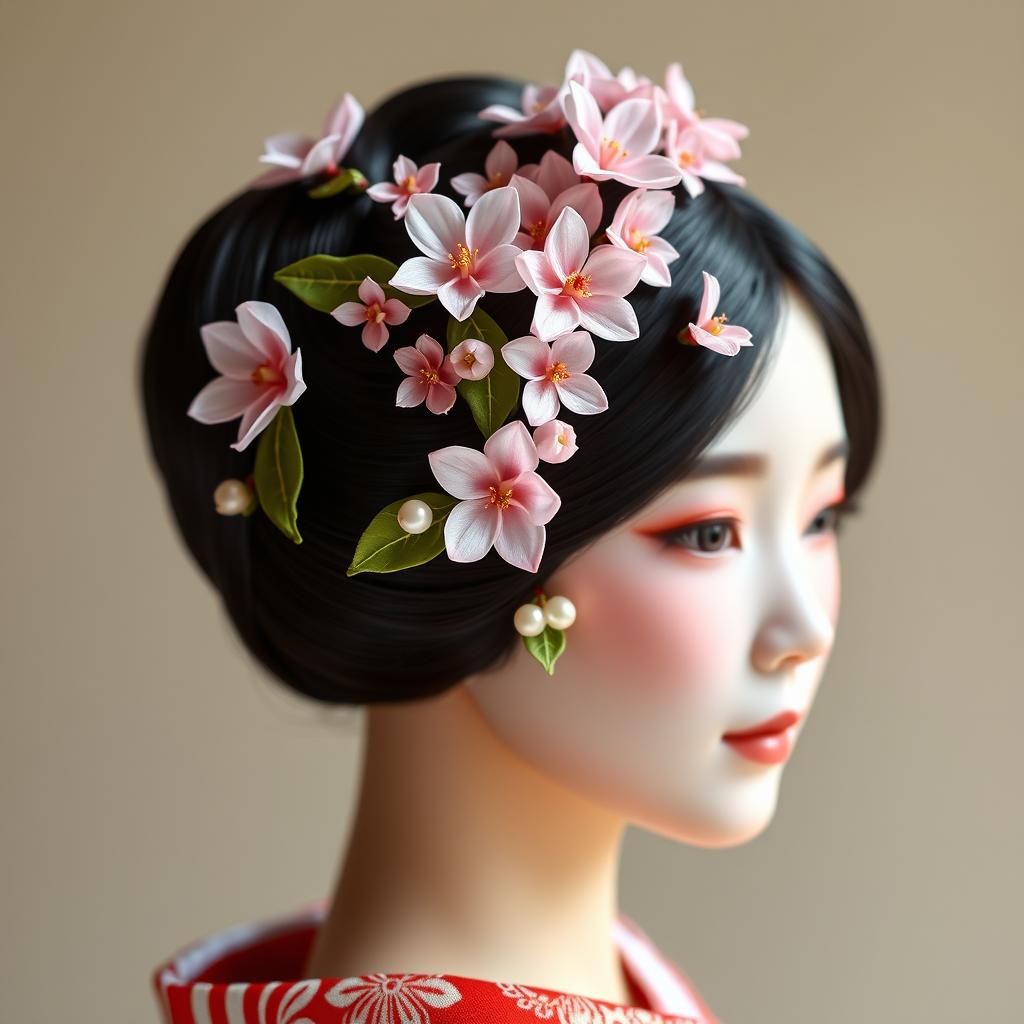 Delicate Origami Cherry Blossom Kanzashi for Maiko