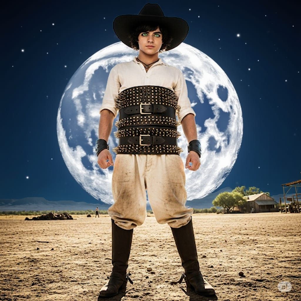 Ethereal Moon in Dark Sky