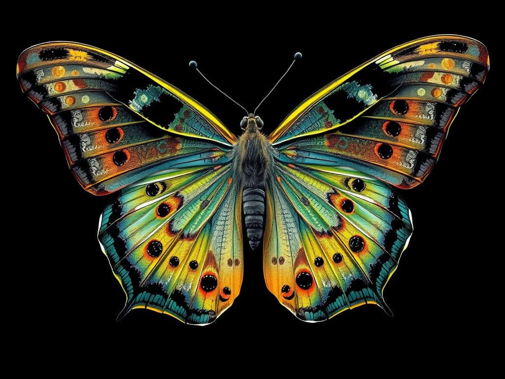 Colias Croceus in Vibrant Bichitr Style