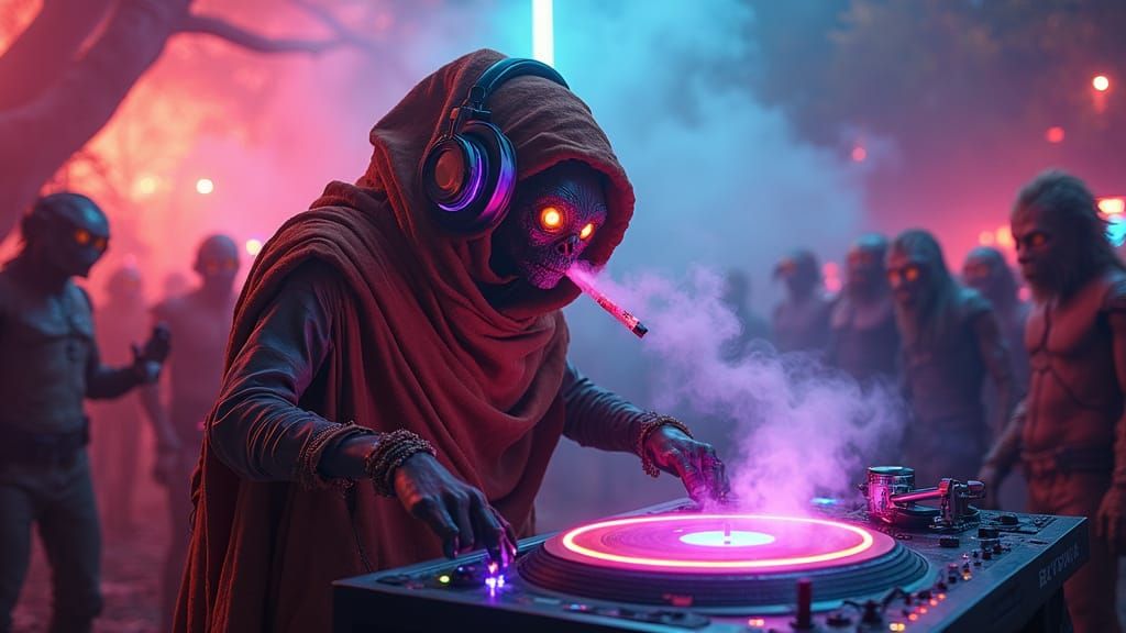 Jawa DJ at Intergalactic Neon Rave Party