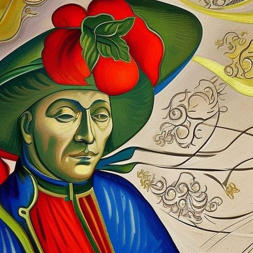 Abstract Expressionist Painting with Fractal Details