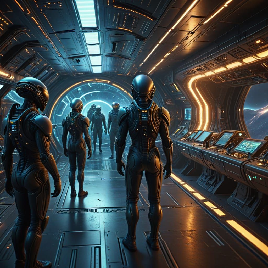 Epic Space Odyssey: Alien Crew Embarks on Wormhole Mission i...