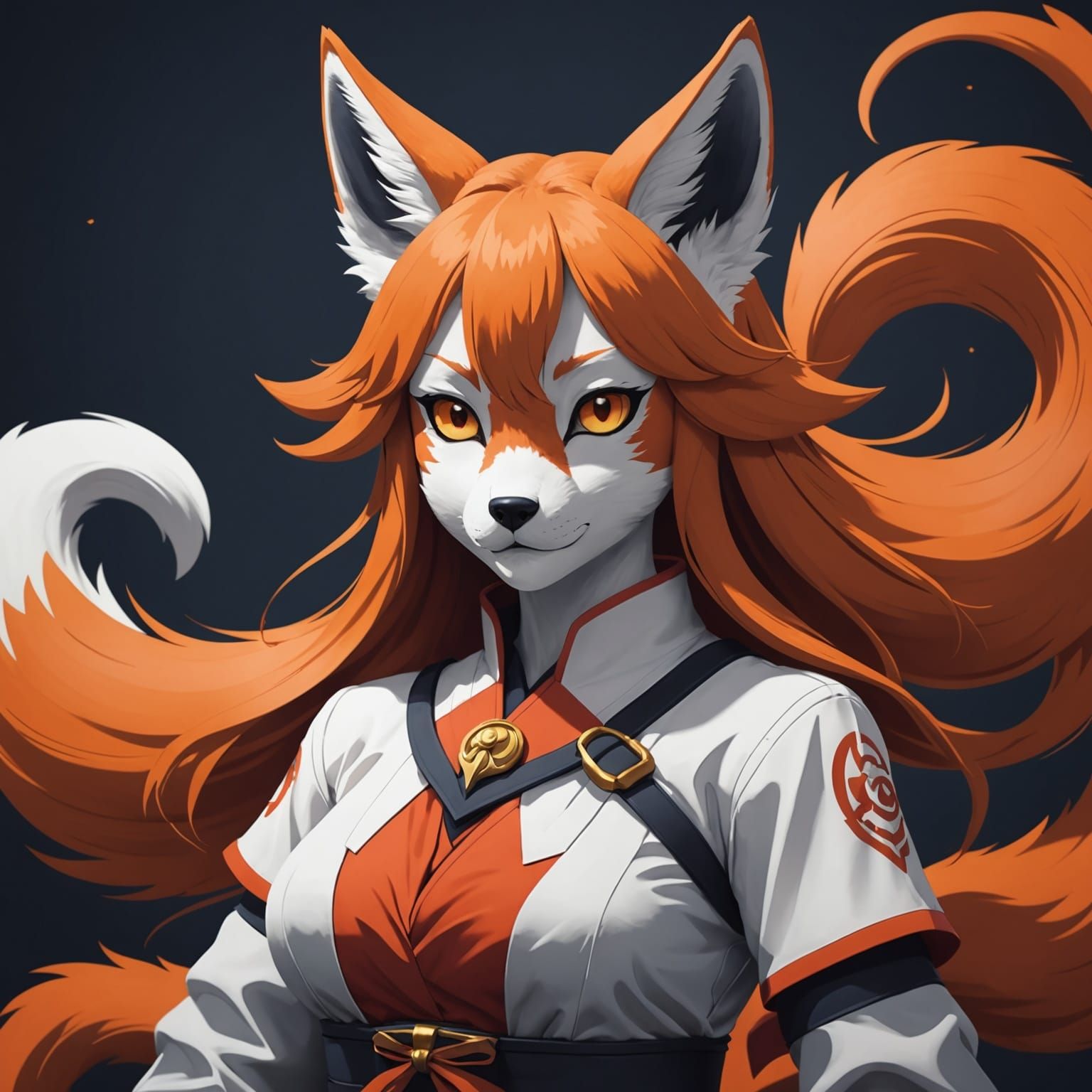 Breathtaking Kitsune Art in Anime Style