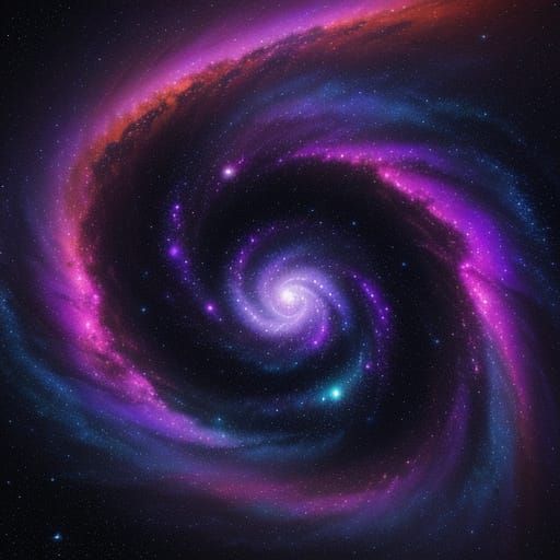 Swirling Galaxy in Cosmic Void