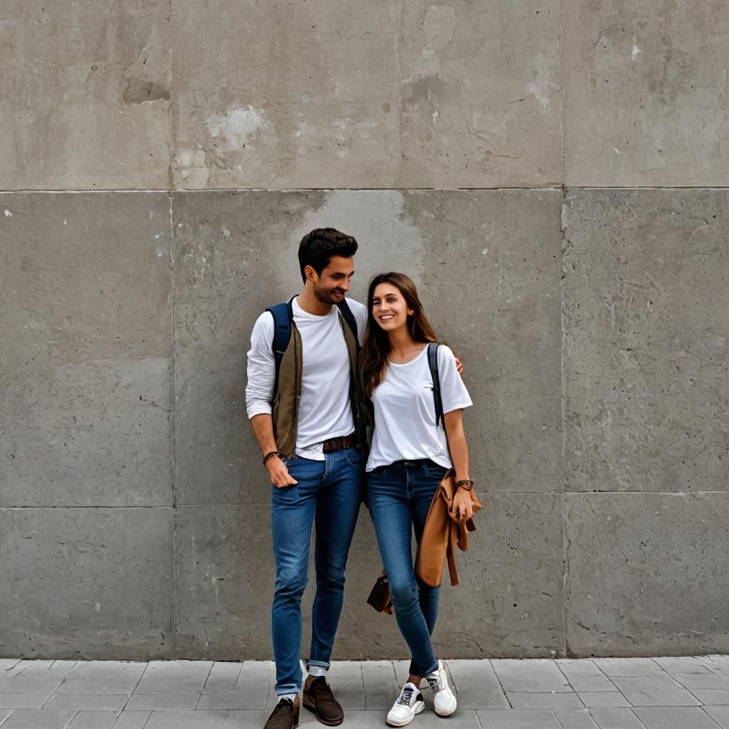 A Girl with a Boy Generated by AI