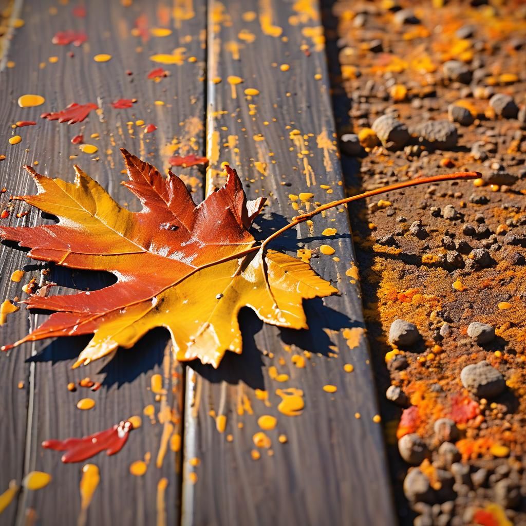 Abstract Expressionism: Autumn Colors Spill into Landscape