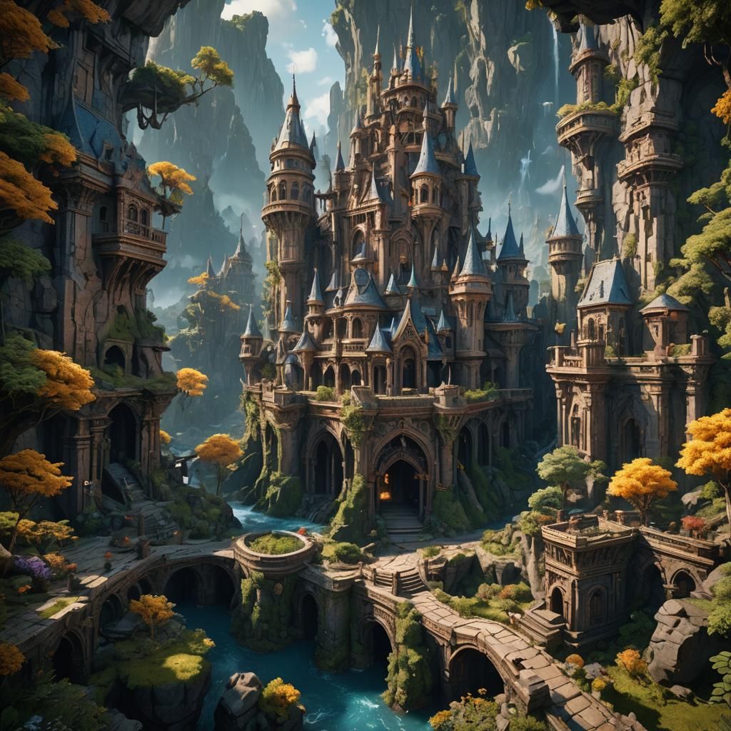 Fantastical Matte Painting with Deep Color Detail
