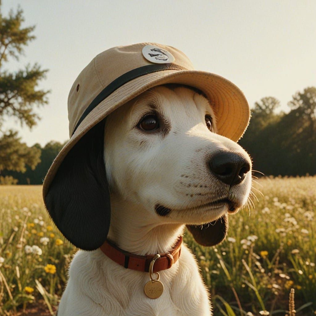 Snoopy in Backwards Hat, Wes Anderson Style