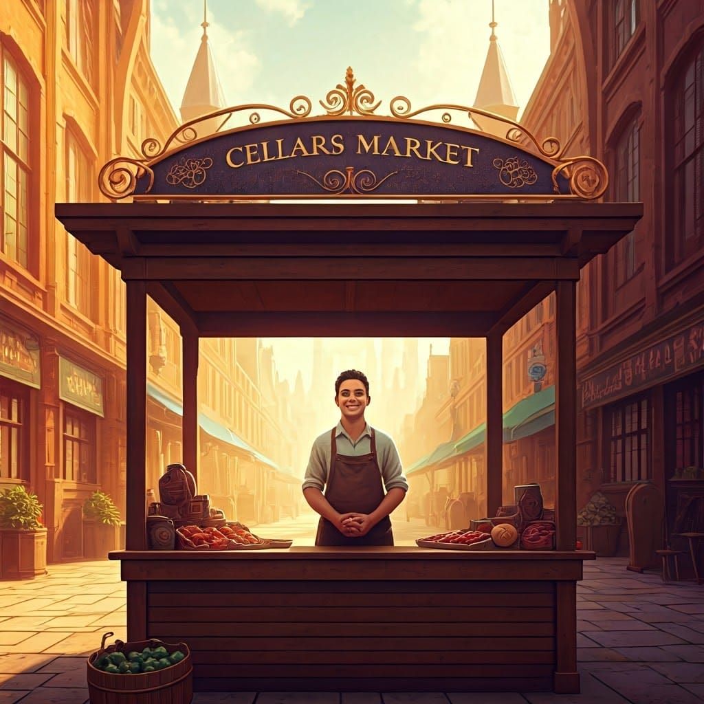 Cellars Market Stall Concept Art